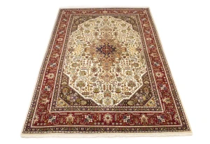 Cream 7X10 Floral Classic Vintage Oriental Persian Rug