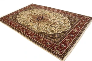 Cream 7X10 Floral Classic Vintage Oriental Persian Rug