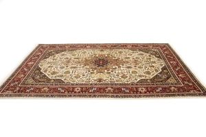 Cream 7X10 Floral Classic Vintage Oriental Persian Rug