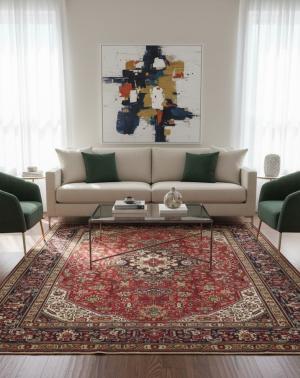 Red Vintage Floral 7X10 Classic Oriental Persian Rug