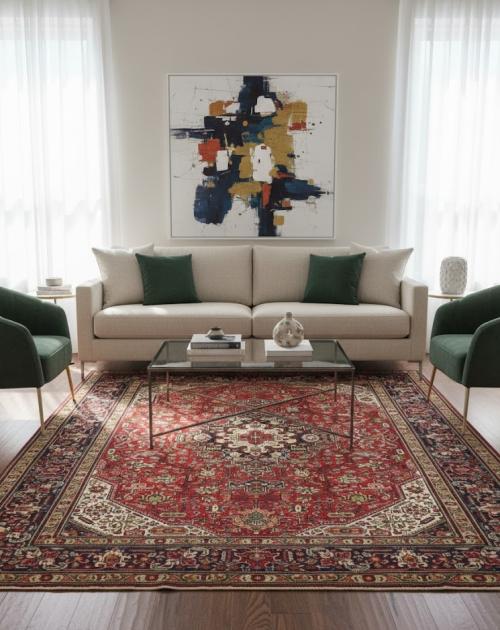 Red Vintage Floral 7X10 Classic Oriental Persian Rug