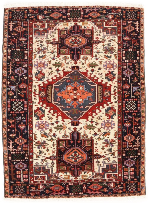 Cream 5X7 Geometric Tribal Vintage Oriental Persian Oriental Rug