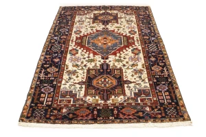 Cream 5X7 Geometric Tribal Vintage Oriental Persian Oriental Rug