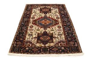 Cream 5X7 Geometric Tribal Vintage Oriental Persian Oriental Rug