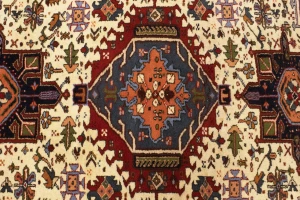 Cream 5X7 Geometric Tribal Vintage Oriental Persian Oriental Rug