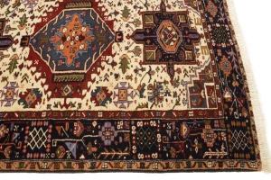 Cream 5X7 Geometric Tribal Vintage Oriental Persian Oriental Rug