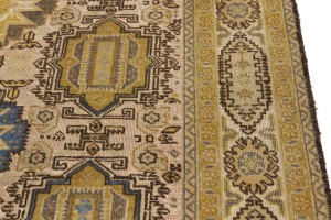 Cream Floral 4X6 Semi Antique Vintage Oriental Persian Rug