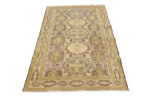 Cream Floral 4X6 Semi Antique Vintage Oriental Persian Rug