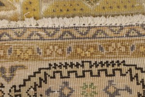 Cream Floral 4X6 Semi Antique Vintage Oriental Persian Rug