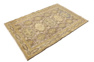 Cream Floral 4X6 Semi Antique Vintage Oriental Persian Rug