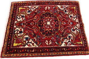 2'6 x 3'2 Hand Knotted Heriz Floral Persian Wool Rug