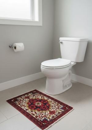 Vintage Cream Geometric 2'5X3'2 Heriz Persian Rug