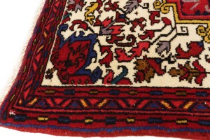 Vintage Cream Geometric 2'5X3'2 Heriz Persian Rug