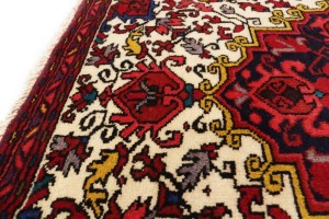 Vintage Cream Geometric 2'5X3'2 Heriz Persian Rug