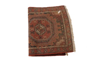 Vintage Tribal Orange 2'2X3'6 Karajeh Persian Rug