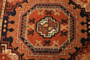 Vintage Tribal Orange 2'2X3'6 Karajeh Persian Rug