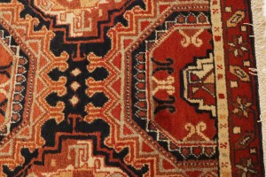 Vintage Tribal Orange 2'2X3'6 Karajeh Persian Rug