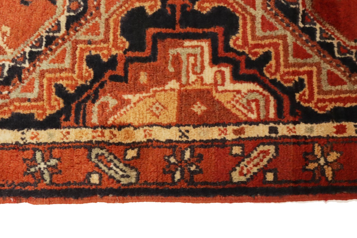 Vintage Tribal Orange 2'2X3'6 Karajeh Persian Rug