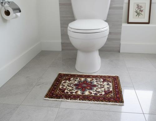 Vintage Cream Tribal 2X3 Heriz Persian Rug