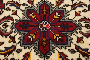 Vintage Cream Tribal 2X3 Heriz Persian Rug