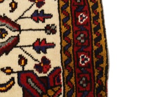 Vintage Cream Tribal 2X3 Heriz Persian Rug