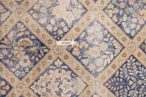 Distressed Antique Floral Classic 10X13 Kerman Persian Rug