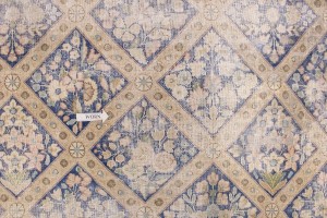 Distressed Antique Floral Classic 10X13 Kerman Persian Rug