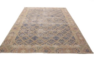 Distressed Antique Floral Classic 10X13 Kerman Persian Rug