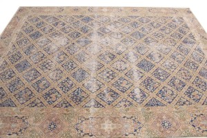 Distressed Antique Floral Classic 10X13 Kerman Persian Rug
