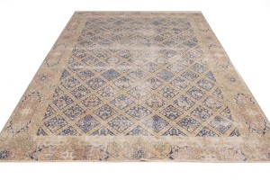 Distressed Antique Floral Classic 10X13 Kerman Persian Rug