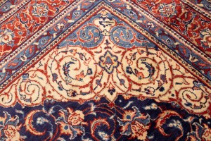 Vintage Purple-navy Floral 10X13 Mahal Persian Rug