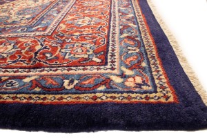 Vintage Purple-navy Floral 10X13 Mahal Persian Rug