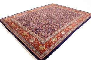 Vintage Plum Floral 10X13 Mahal Persian Rug