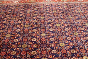 Vintage Plum Floral 10X13 Mahal Persian Rug