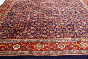 Vintage Plum Floral 10X13 Mahal Persian Rug