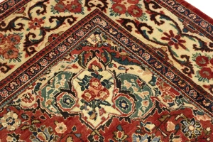 Vintage Orange-red Traditional 10X14 Mahal Persian Rug