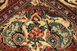 Vintage Orange-red Traditional 10X14 Mahal Persian Rug