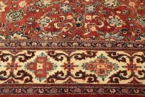 Vintage Orange-red Traditional 10X14 Mahal Persian Rug