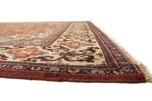 Vintage Orange-red Traditional 10X14 Mahal Persian Rug