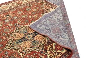 Vintage Orange-red Traditional 10X14 Mahal Persian Rug