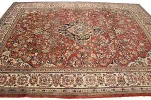 Semi Antique Red Traditional 10X13 Mahal Persian Rug