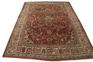 Semi Antique Red Traditional 10X13 Mahal Persian Rug
