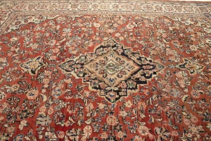 Semi Antique Red Traditional 10X13 Mahal Persian Rug