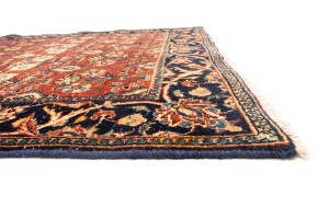 Semi Antique Red Floral 4'6X6'7 Mahal Persian Rug