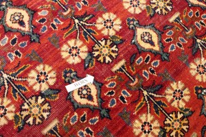 Semi Antique Red Floral 4'6X6'7 Mahal Persian Rug