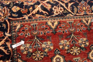 Semi Antique Red Floral 4'6X6'7 Mahal Persian Rug