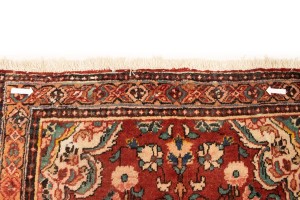 Semi Antique Red Floral 4'3X6'5 Mahal Persian Rug
