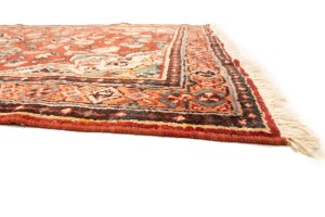Semi Antique Red Floral 4'3X6'5 Mahal Persian Rug