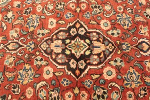 Semi Antique Red Floral 4'3X6'5 Mahal Persian Rug