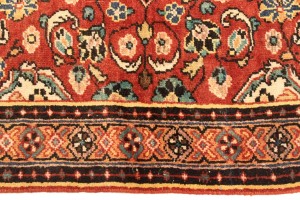 Semi Antique Red Floral 4'3X6'5 Mahal Persian Rug